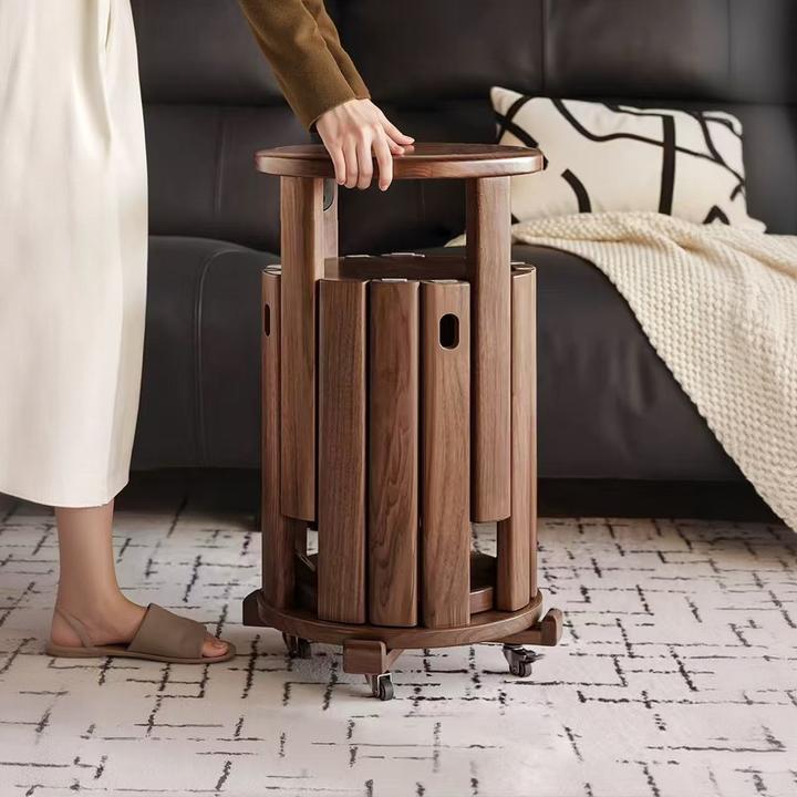 中式可叠放矮凳加厚实木四合一叠叠凳圆凳客厅茶桌板凳备用餐桌凳