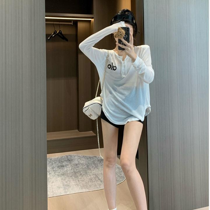 长袖T恤运动短裤穿搭一整套显瘦时尚防晒套装女休闲两件套夏季
