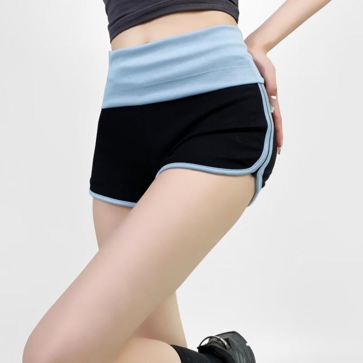 美式辣妹风格撞色拼接修身透气束运动身夏季无痕瑜伽健身瑜伽裤