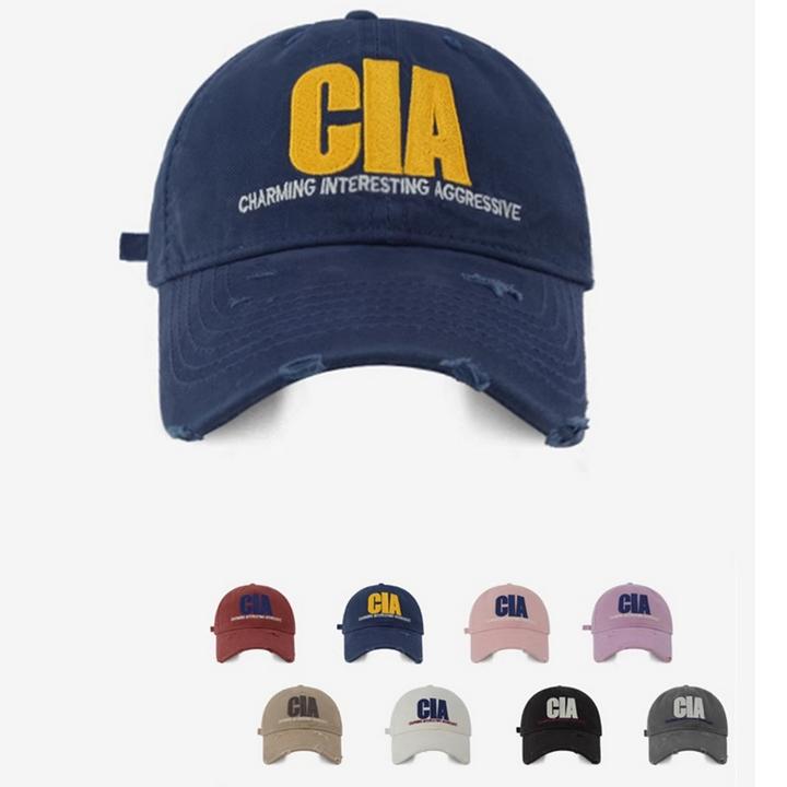 升级版!SY~“CIA”美式潮牌字母刺绣棒球帽男女情侣街头时尚鸭舌帽