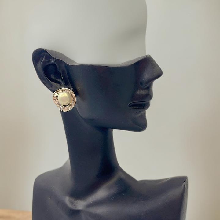 铜合金耳饰 时尚手工耳环金色浅金色日韩轻奢复古s925