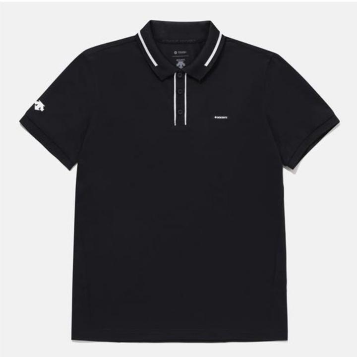 【迪桑特】现货 正品男士休闲商务打底黑色polo衫 tough面料 ups32