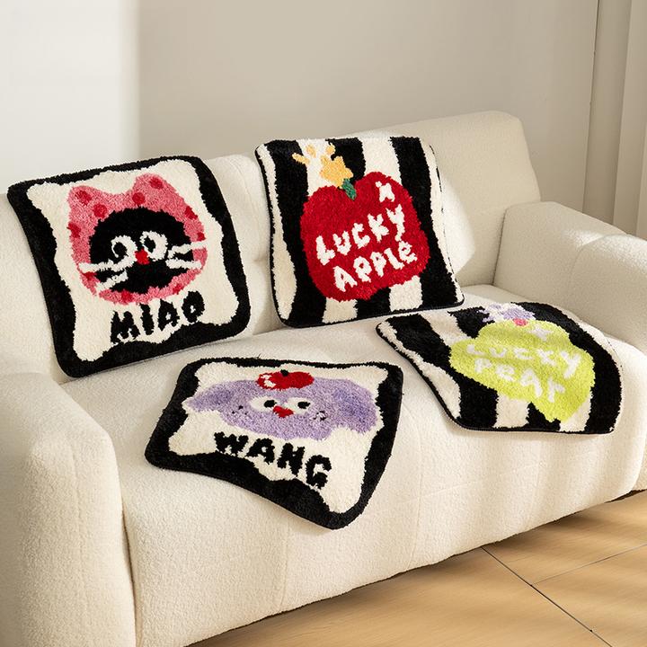 洛诺兔簇绒坐垫椅垫高级感沙发垫秋冬教室办公室凳子椅子坐垫