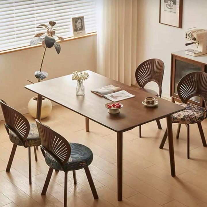 贝壳椅家用旋转靠背凳子化妆椅卧室梳妆凳客厅餐桌椅中古风电脑椅