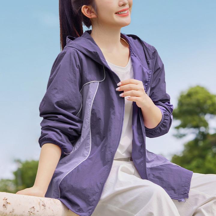 【秋上新撞色连帽短款外套】MsShe大码女装宽松显瘦显高A2506055