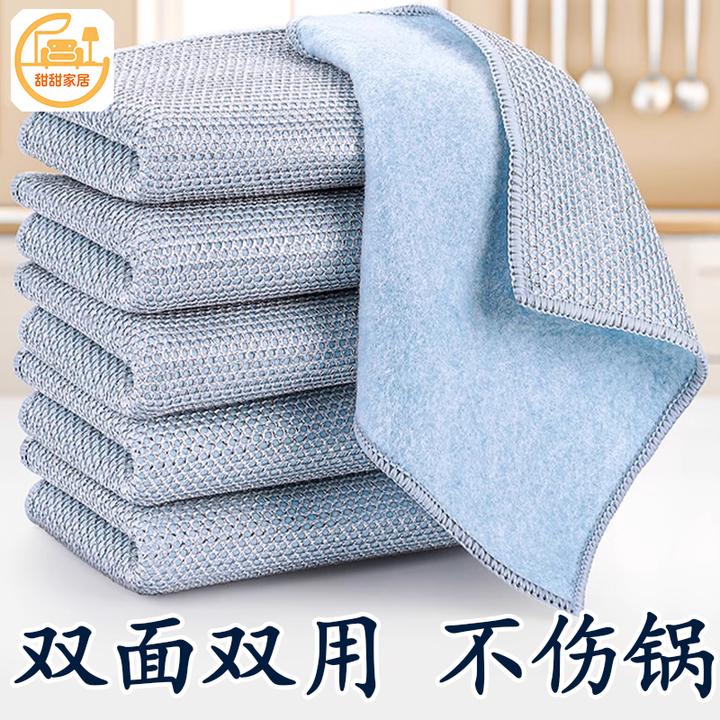 新疆甜甜家居钢丝洗碗布不易沾油加厚银丝球抹布厨房刷碗清洁布