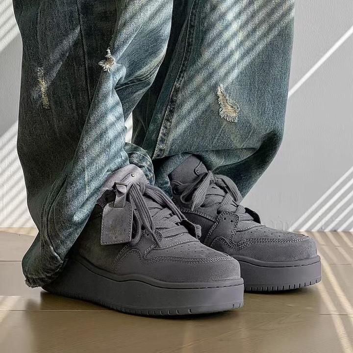 轻奢款女鞋2025新款春秋季运动休闲潮鞋女士厚底增高小众高街板鞋