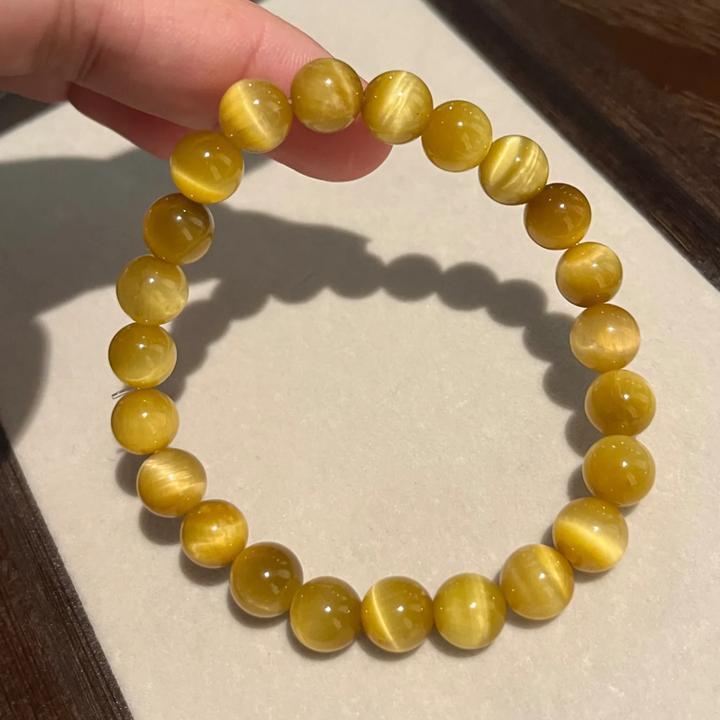 锦梵珠宝天然毕业级金虎眼单圈贵气时尚