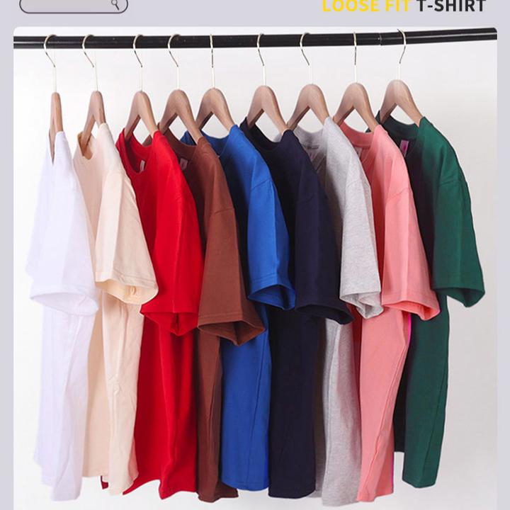 精梳纯棉短袖夏季圆领T恤休闲打底衫男女同款宽松短袖全棉