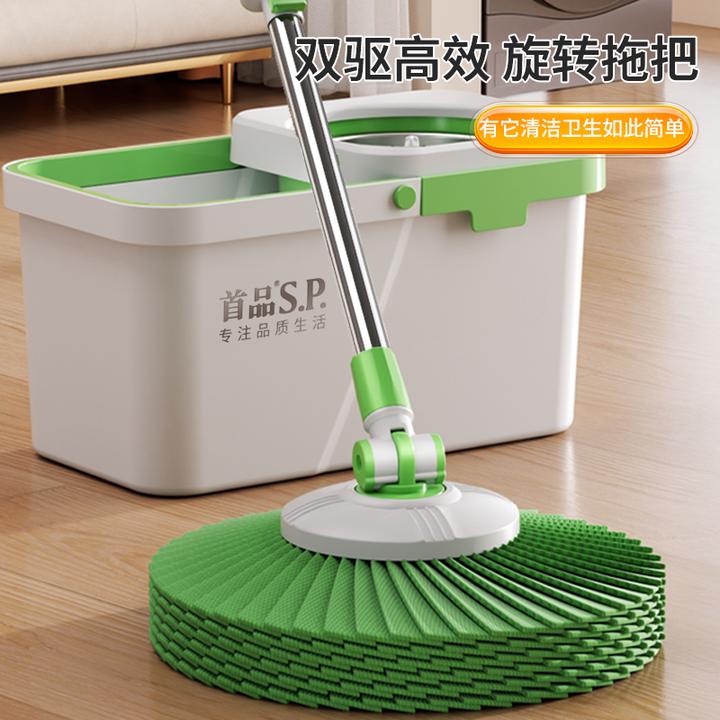 首品旋转拖把2025年加大甩干免手洗拖把家用一拖地净拖把桶