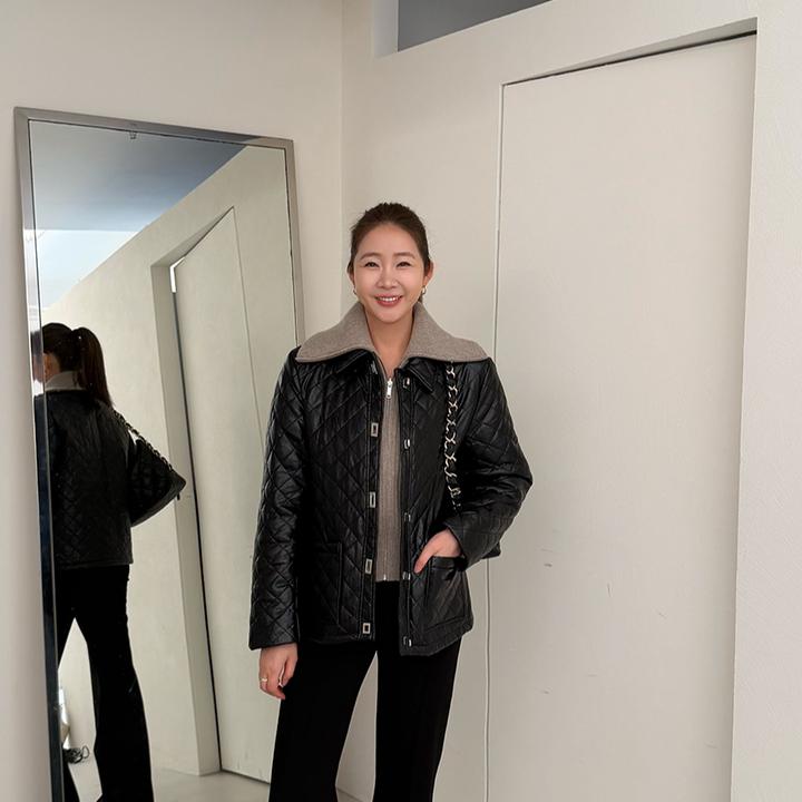 widelia秋冬韩版8191  设计感ins通勤酷飒高奢复古夹棉皮衣短外套