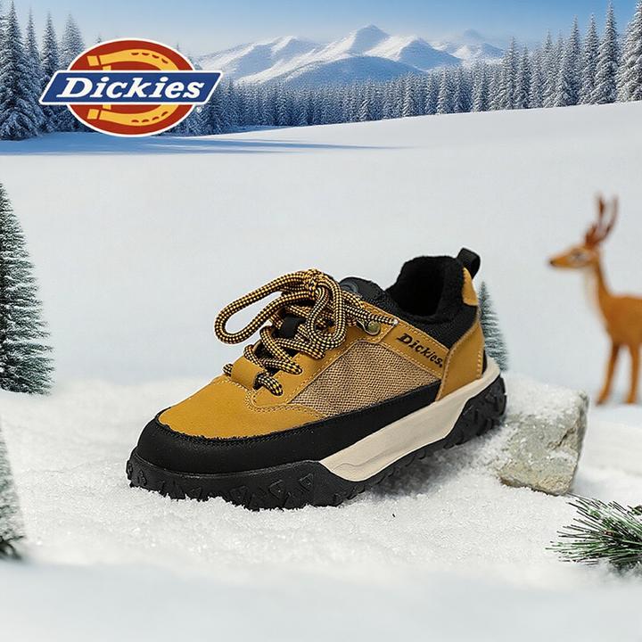 Dickies童鞋儿童运动鞋2025冬季新款男童女童加绒保暖耐磨休闲鞋