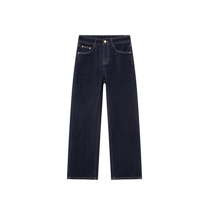 【秋冬新品】• 轻奢丹宁 • 新款大牌百搭四面弹窄版直筒牛仔裤女