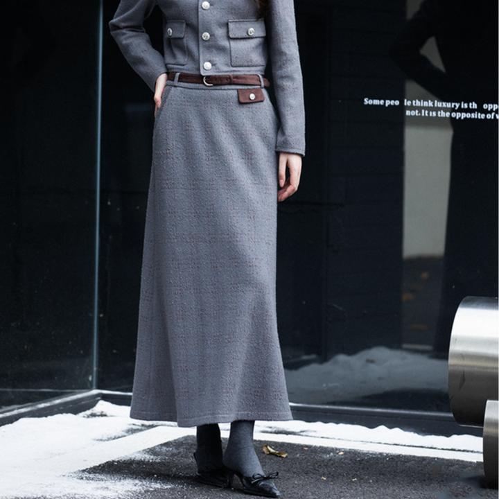 OU.FASHION/欧点秋季小香风羊毛气质短款外套1112440416