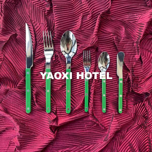 【法式中古装修差这色】西餐刀叉勺子高颜值餐具水果叉ins甜品勺