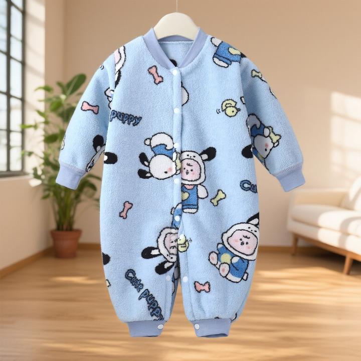 婴儿睡衣秋冬款连体衣服保暖新生儿男女哈衣加厚加绒超萌宝宝爬服