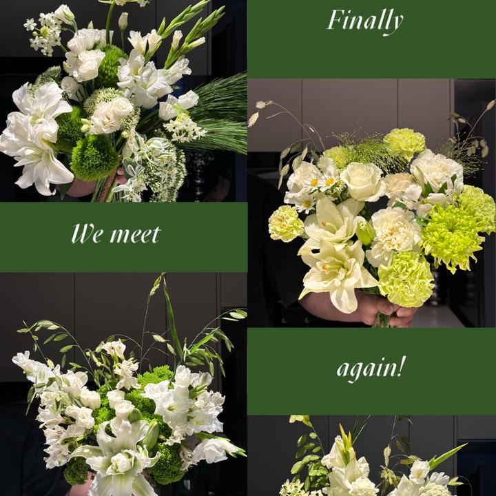 白绿色系组合（收到生花苞需要养开，需要自己养开）