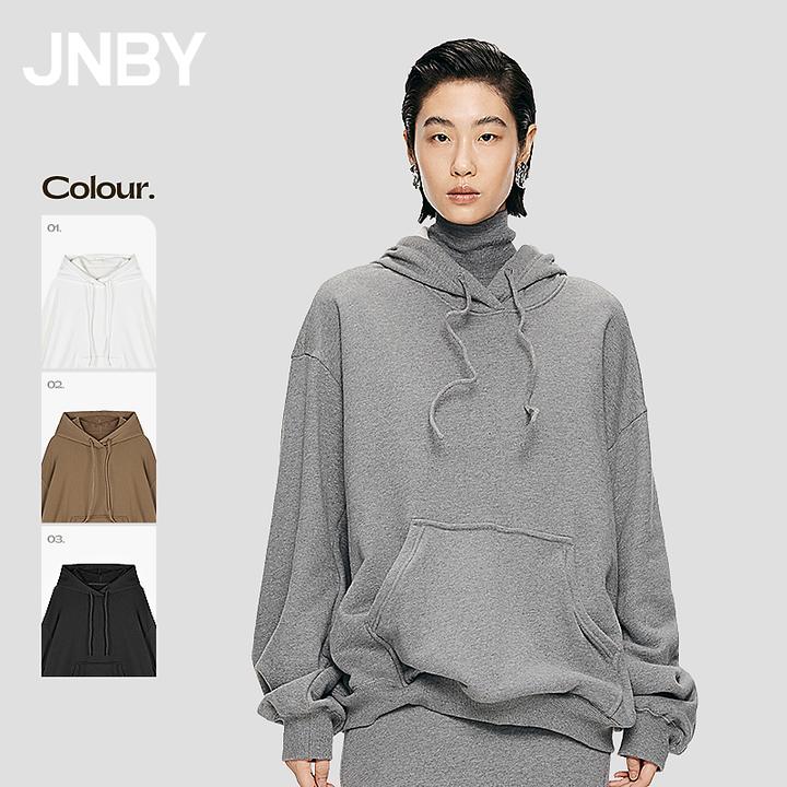 【扭扭乐】JNBY/江南布衣秋冬卫衣连帽套头棉质抽绳宽松5O9411080