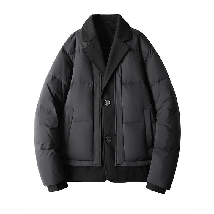 NOIENKAIRU尼因基鲁白鸭绒翻领羽绒服男士休闲冬季潮牌加厚羽绒服