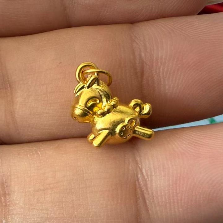 黄金小马提溜配件马上有钱可爱造型项链吊坠手串DIY送宝宝满月礼