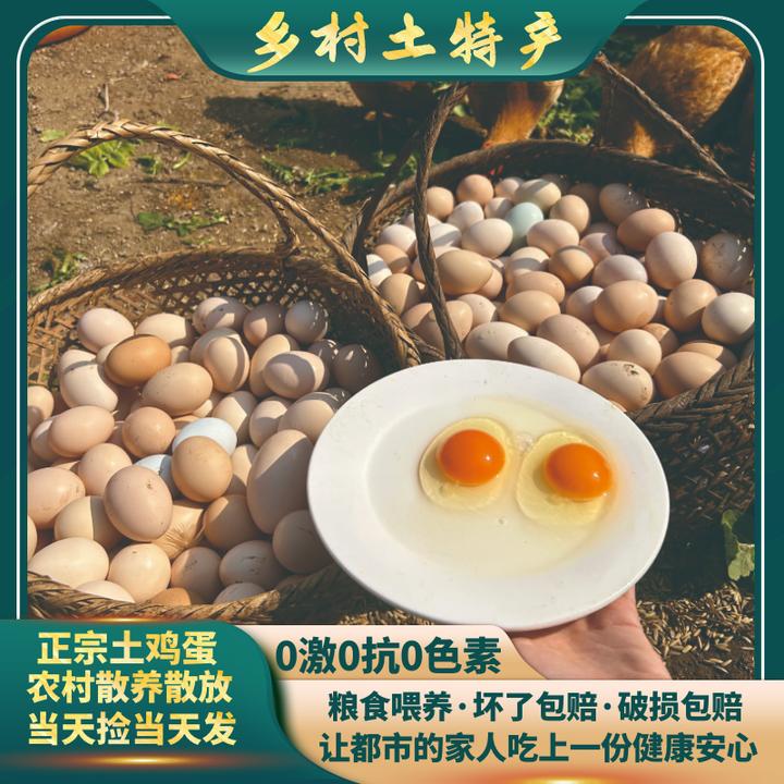 皖南九华山正宗农家散养五谷新鲜营养土鸡蛋柴鸡蛋鲜鸡蛋生态自然