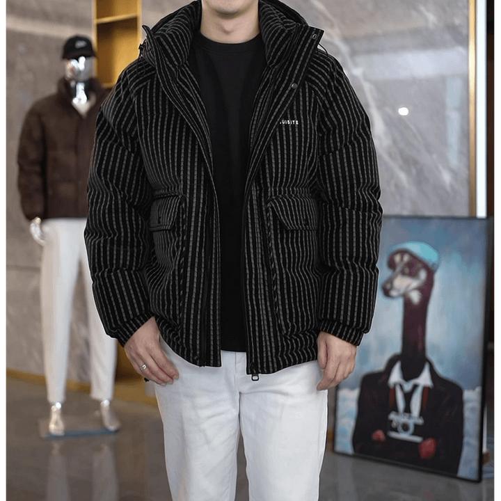 极寒系列//潮流男加厚连帽棉服免洗皮面时尚保暖短款休闲宽松外套