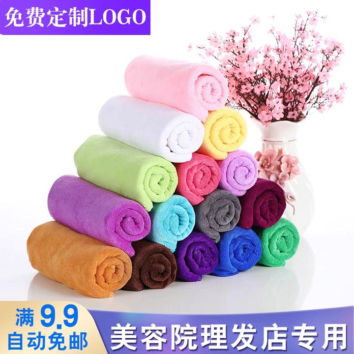 美容院理发店专用毛巾柔软包头超细吸水加厚不掉毛干发巾定制logo
