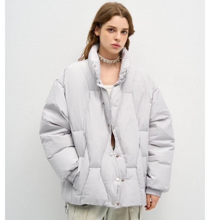 lemanism潮牌90白鸭绒羽绒服女款高充绒2025冬季情侣立领外套