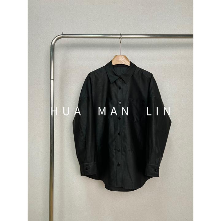 【花滿林】翻领单边口袋阔版香云纱真丝桑蚕丝上衣259202