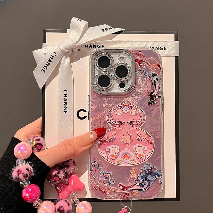 敦煌天女葫芦适用苹果16promax手机壳iphone15pro国潮粉色14plus