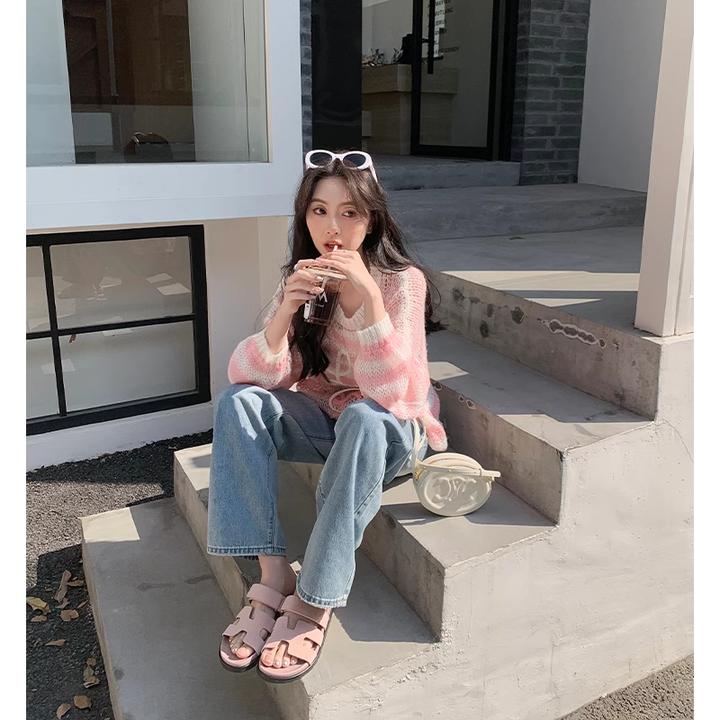 【博主种草】自留推荐~厚底二舅H拖鞋2025夏季新款真皮魔术贴凉拖