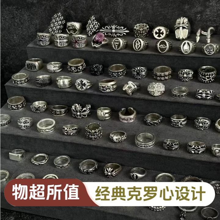 925银戒指 克罗心潮流首饰12号新娘复古通用复古宫廷5号韩版头饰