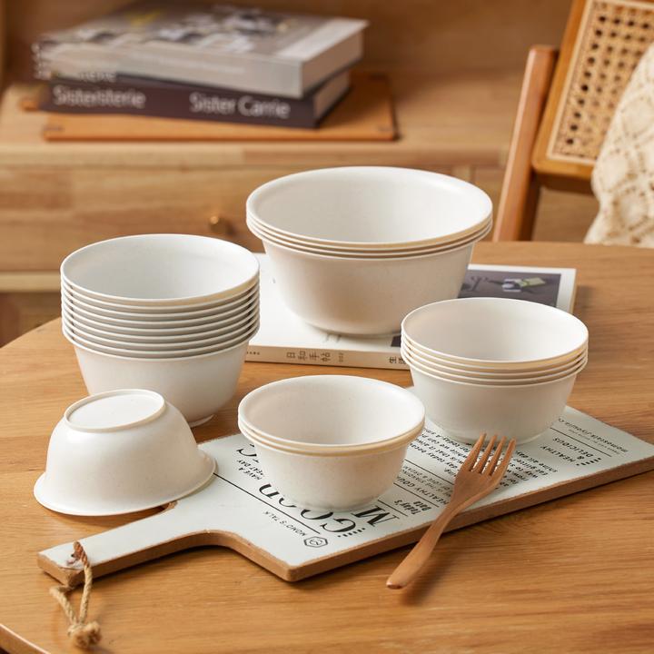 【高品质稻壳碗】一次性稻壳碗可降解加厚加硬隔热防烫野餐家用