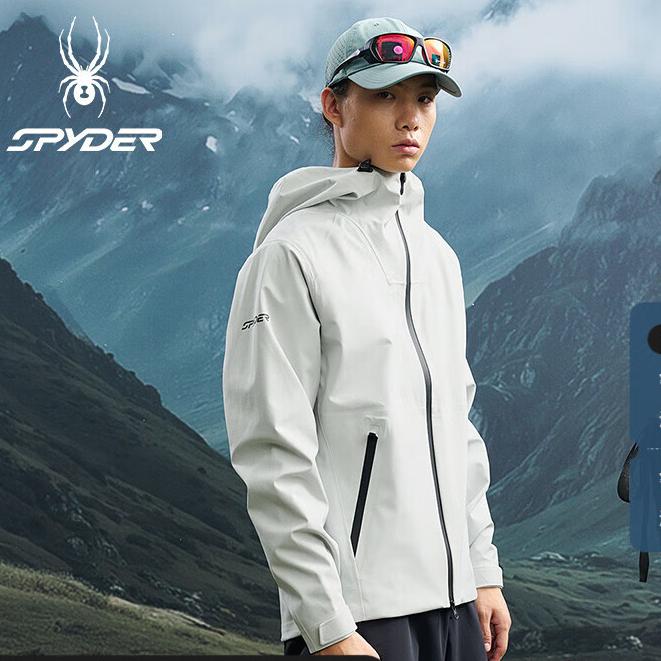 SPYDER秋季新款男子运动夹克户外防水透气冲锋衣外套25EF119M