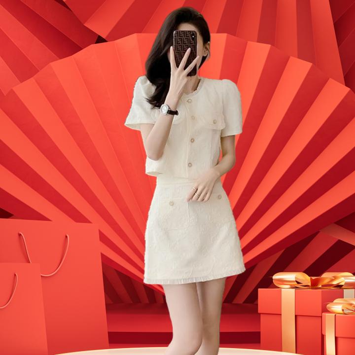 今年流行小香风套装裙2025春夏新款法式裙子轻奢女装禅意仙气飘飘