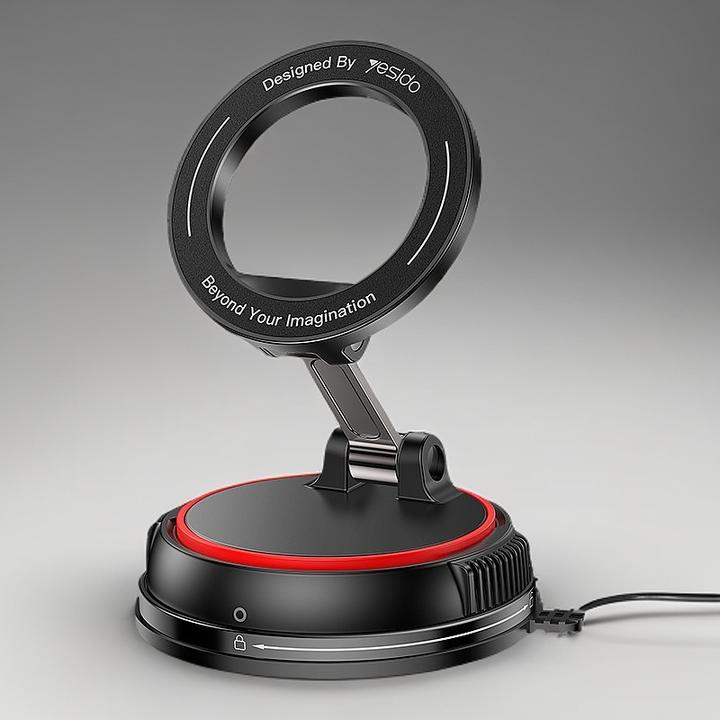 yesido金属旋转磁吸手机支架中控台挡风玻璃车载手机导航支架跨境