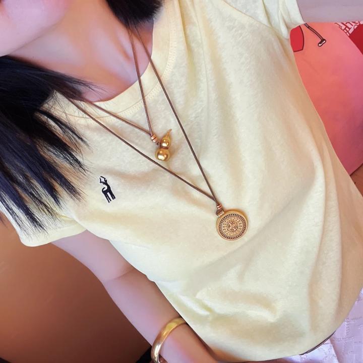 经典小马刺绣短袖T恤上衣2025春夏新款欧若风时尚气质高级感t恤