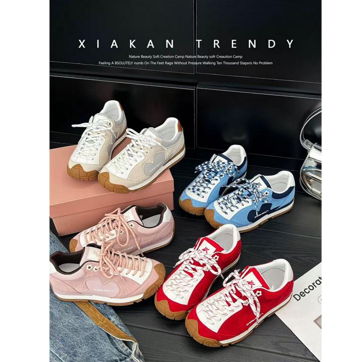 自留版 ～ 7CM增高复古德训鞋女2025年新款透气百搭休闲运动鞋板鞋