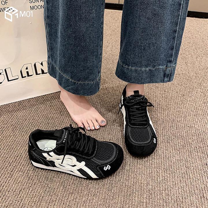 M01爆款阿甘鞋女款秋季新款百搭平底超火防滑休闲运动德训女鞋子
