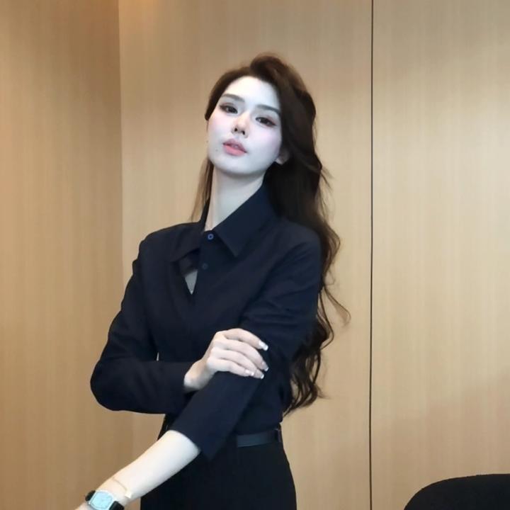 少量现货【梦落晨风】高级感时尚气质条纹长袖衬衫ZKK00020款