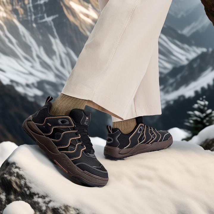 黑色更百搭】FILA斐乐男女鞋【破界者】冬季轻便通勤板鞋F12M542201F