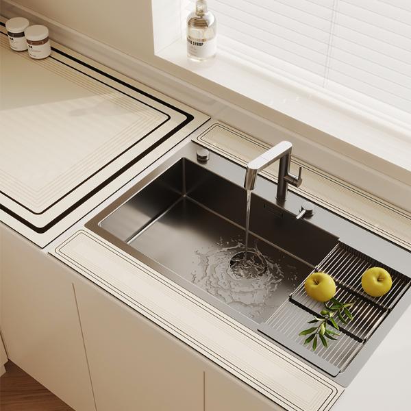 厨房水龙头沥水垫台面挡水条卫生间吸水垫长条窄边浴室杯垫组合装