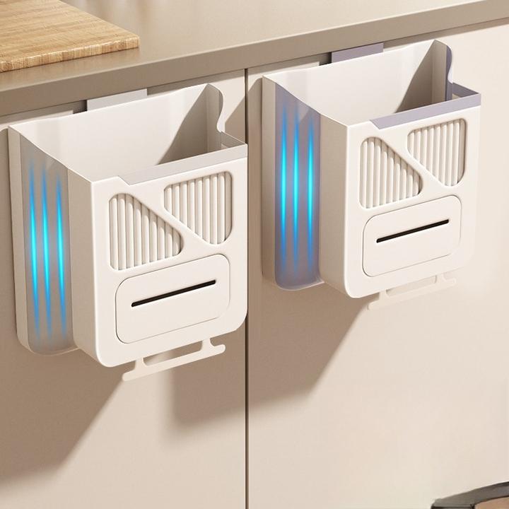 新款家用可折叠垃圾桶厨房橱柜门悬挂式垃圾筒创意分类加厚垃圾篓