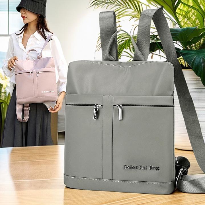 大容量外出时髦女双肩包多功能男女士户外商务背包多层手提电脑包