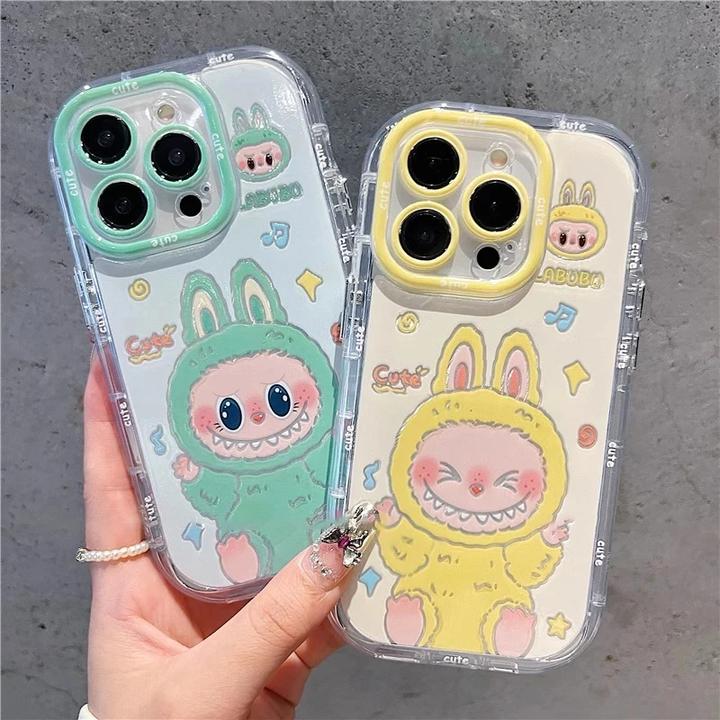 拉布布适用苹果15手机壳华为oppo小米vivo镜面iphone14卡通女款
