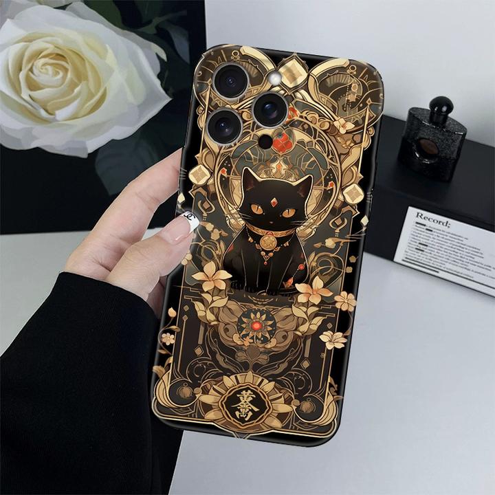 招财猫个性适用于苹果/华为Pura80/OPPO/vivo/小米荣耀菲林手机壳