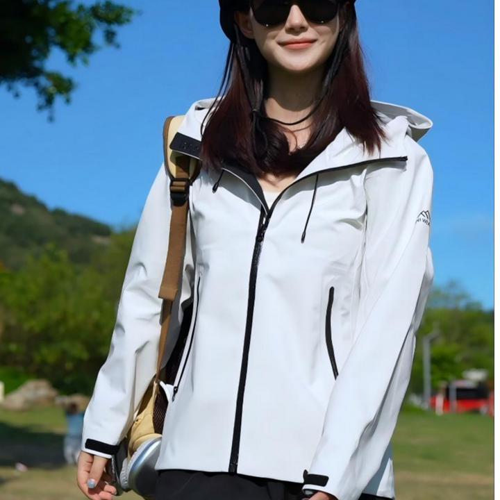 UNIWEATH新款春季户外运动欧若风防水防风透气耐磨连帽硬壳冲锋衣