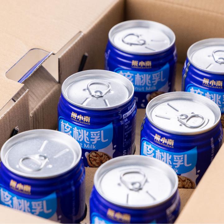 陇小南核桃乳饮料整箱特价批发休闲植物蛋白饮料核香浓郁甘肃成县