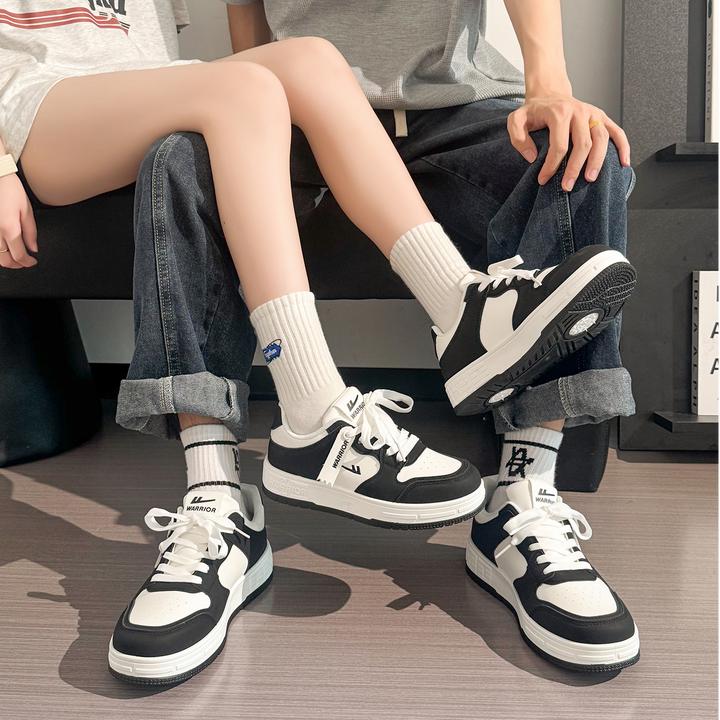 回力黑白熊猫情侣鞋男女同款经典厚底板鞋百搭美式复古运动休闲鞋