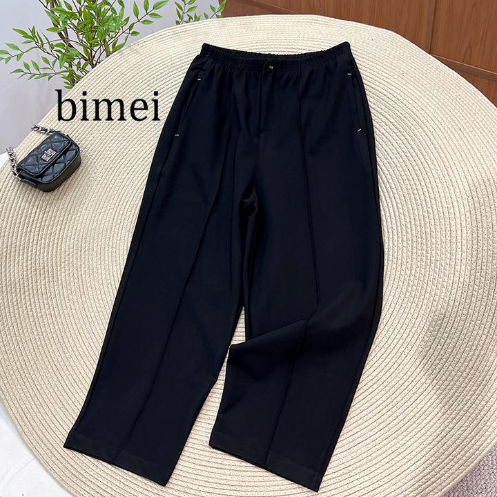 BIMEI大码休闲裤极简风透气百搭高腰夏季休闲西装时尚00982